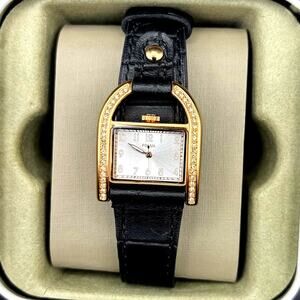 Fossil Harwell ES5263 Women’s 28mm Rose-Gold Case, Black Leather, Quartz NIBWT